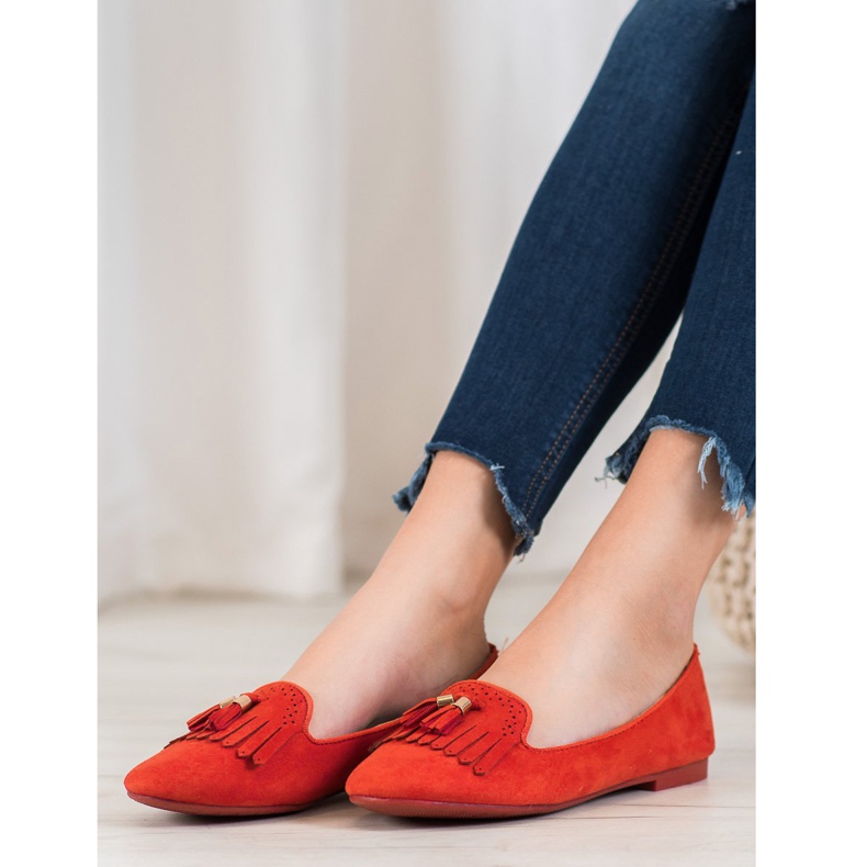 Fama Suede Lords With Fringes red 2