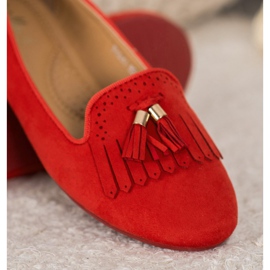 Fama Suede Lords With Fringes red 1