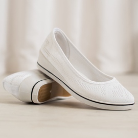 Super Me Openwork Ballerina On Wedge white 1