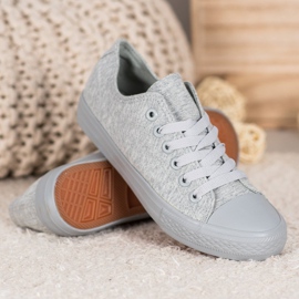 SHELOVET Gray Textile Sneakers grey 2