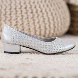 Goodin Openwork Pumps On A Pillar grey 1