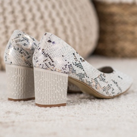Goodin Snake Print Pumps multicolored 1