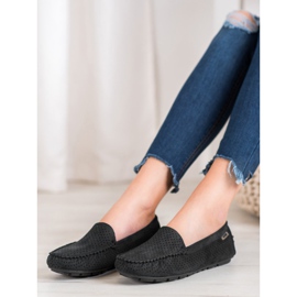 Goodin Openwork Loafers With Suede black 1