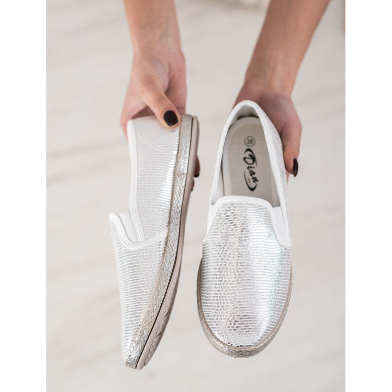 SHELOVET Shiny Slip On Shoes grey 1