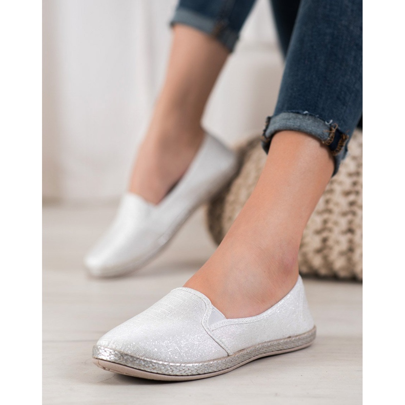 SHELOVET Comfortable Slip On Shoes white 1