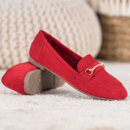 Bestelle Stylish moccasins with ornament red 1