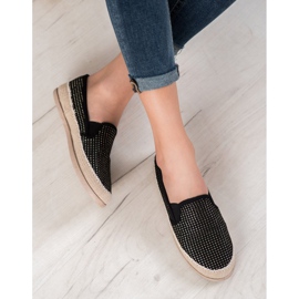 SHELOVET Fashionable Espadrilles black 1