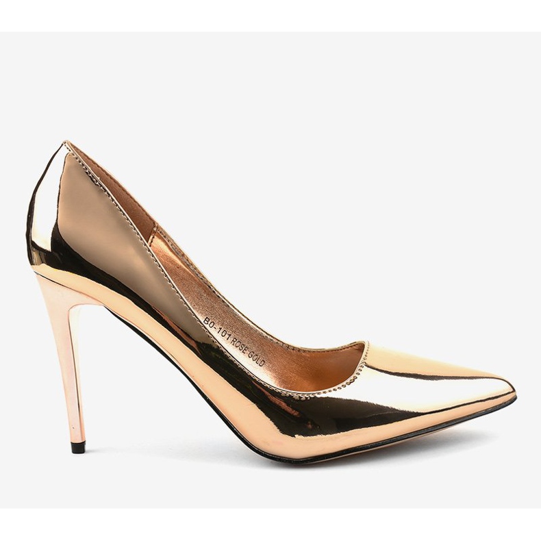 Gold lacquered classic high heels BO-101 golden 2