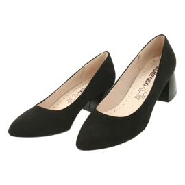 M.Daszyński Daszyński SA172 Women's pumps with black leather insert 3