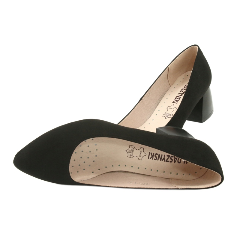 M.Daszyński Daszyński SA172 Women's pumps with black leather insert 5