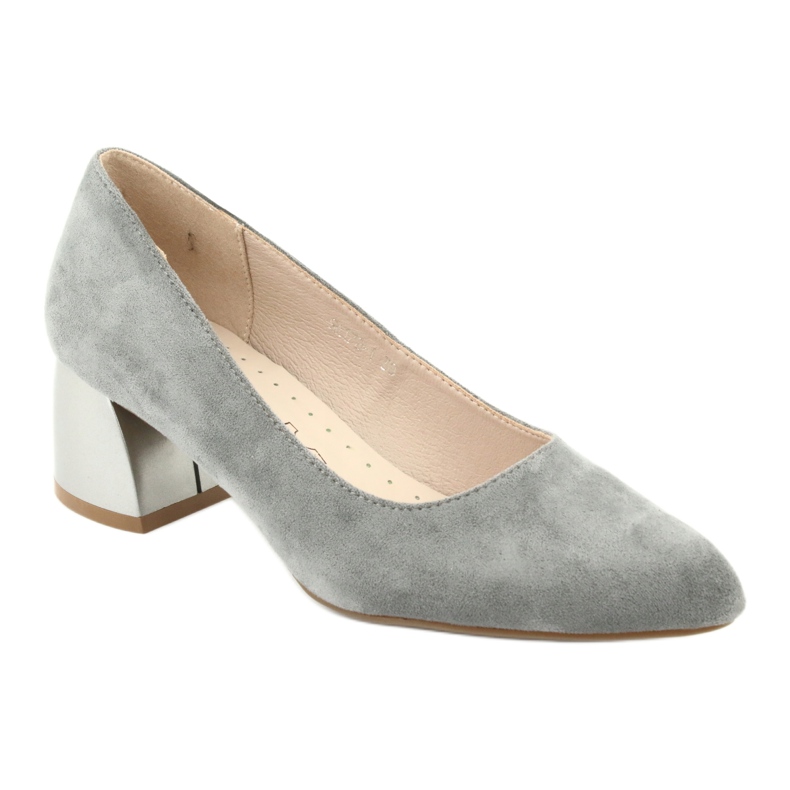 M.Daszyński Gray women's pumps Daszyński SA172 grey 1