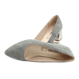 M.Daszyński Gray women's pumps Daszyński SA172 grey 5