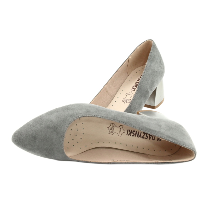 M.Daszyński Gray women's pumps Daszyński SA172 grey 5