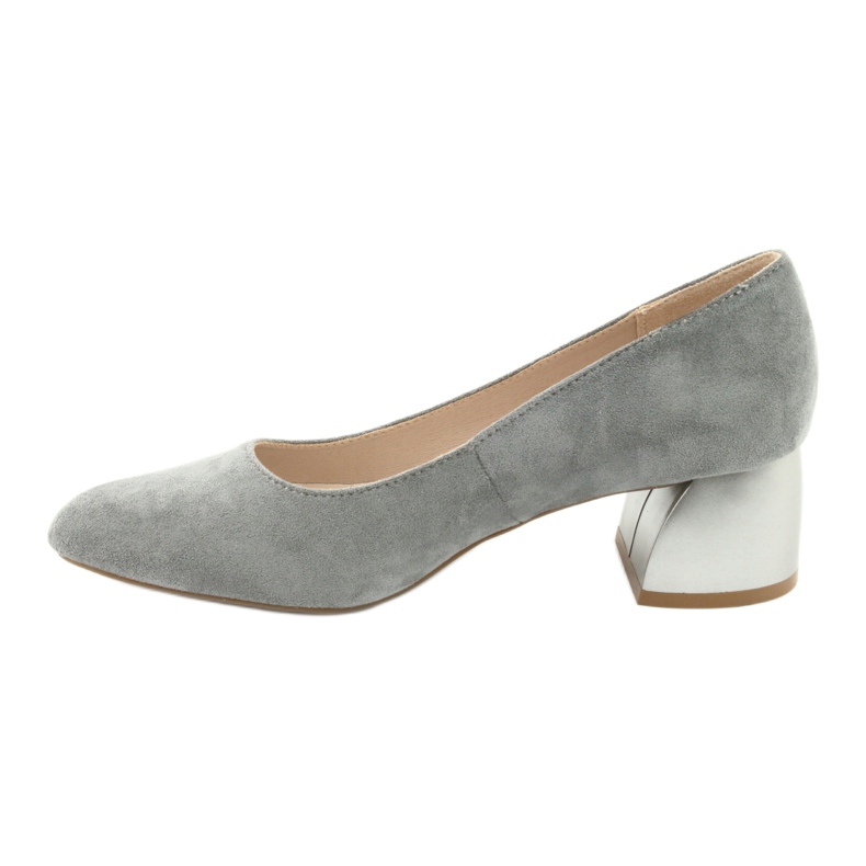 M.Daszyński Gray women's pumps Daszyński SA172 grey 2