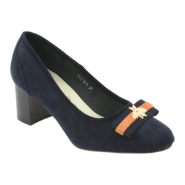 M.Daszyński Ladies' navy blue pumps Mucha Daszyński SA173 1