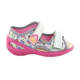 Befado children's shoes 065X135 pink grey multicolored 1 Befado children's shoes 065X135 pink grey multicolored 1