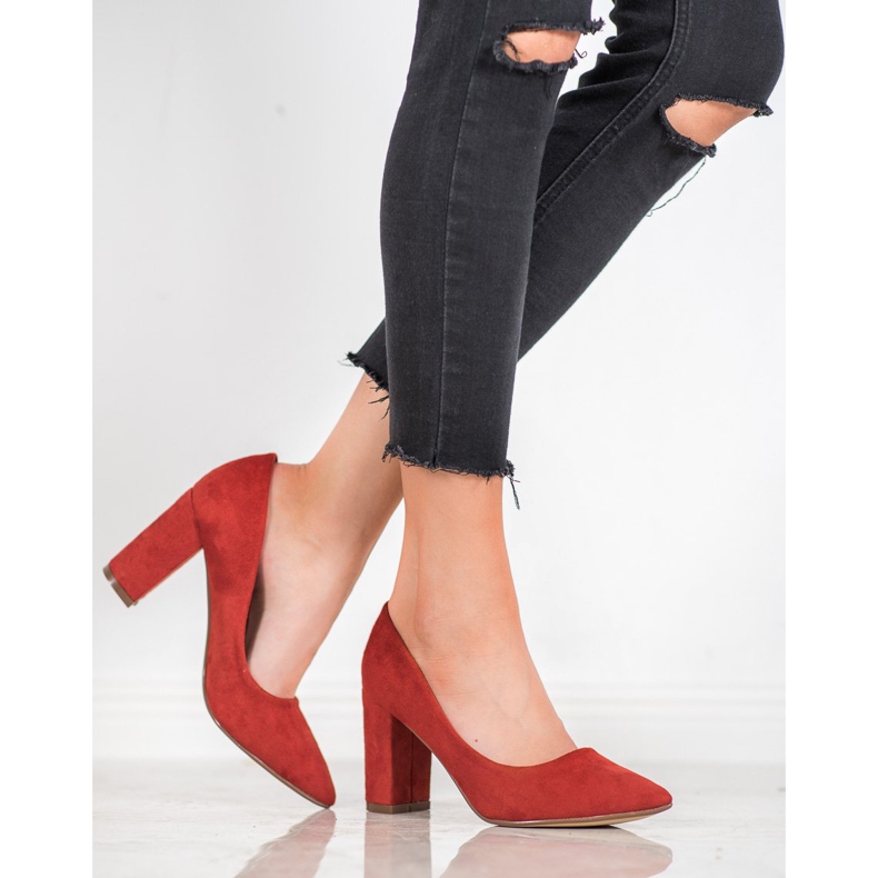 Ideal Shoes Salmon high-heeled pumps multicolored orange 1