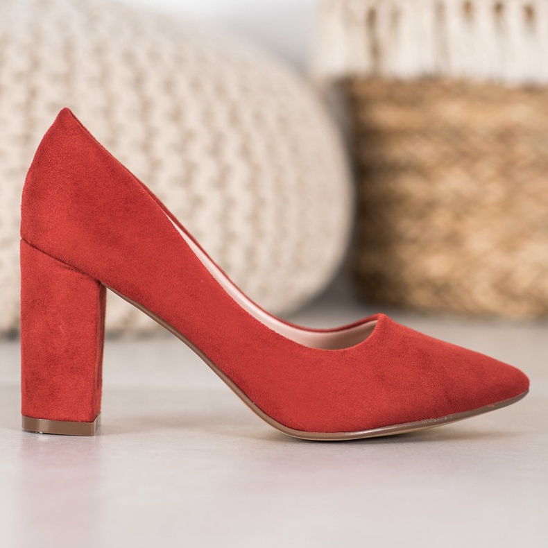 Ideal Shoes Salmon high-heeled pumps multicolored orange 2