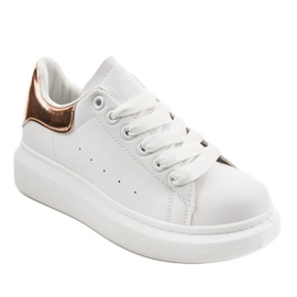 White sneakers on a thick sole 650-3 1