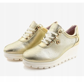 Golden Trendy Wedge Sneakers JFL662-2 1 Golden Trendy Wedge Sneakers JFL662-2 1