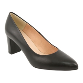 Black Leather High Heel Pumps Espinto 890/1 1