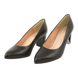 Black Leather High Heel Pumps Espinto 890/1 3