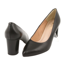 Black Leather High Heel Pumps Espinto 890/1 4