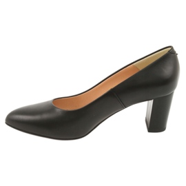 Black Leather High Heel Pumps Espinto 890/1 2