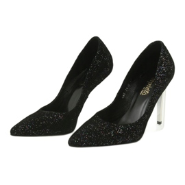Pumps on Szpilka 497 Black Espinto multicolored grey 3