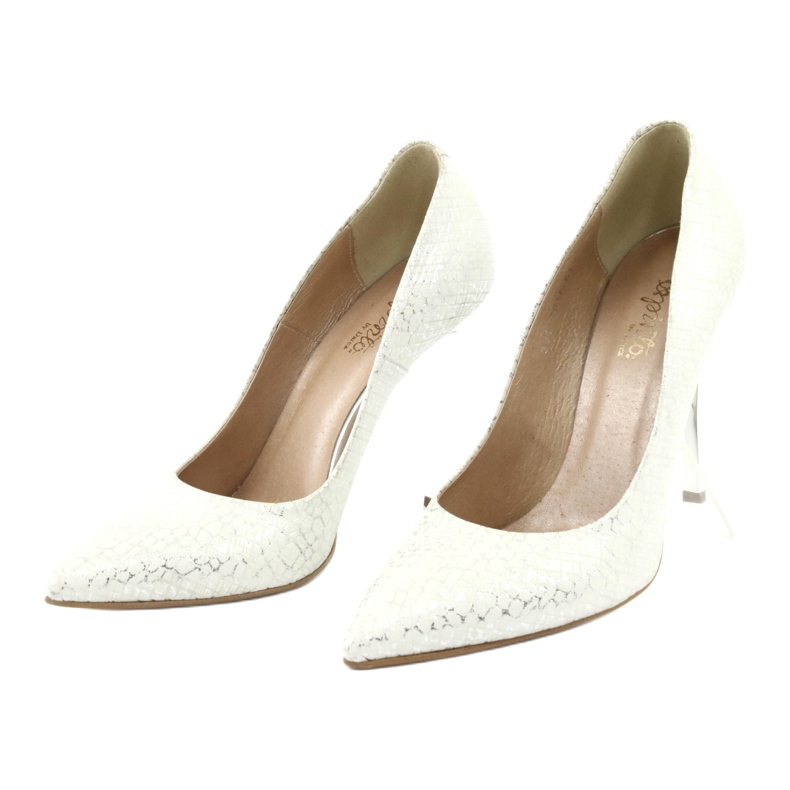 Pumps On A Silver Pin Espinto 391/63 white grey 3