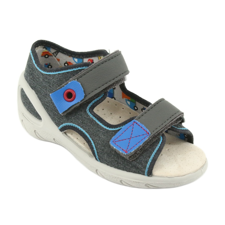 Befado children's shoes pu 065X132 blue grey 2 Befado children's shoes pu 065X132 blue grey 2