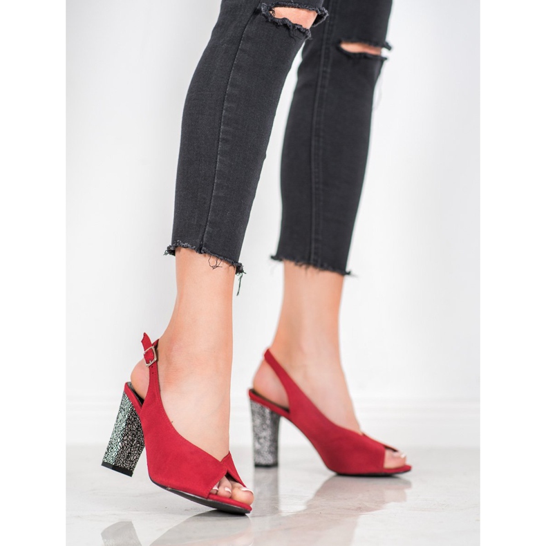 Goodin Sandals With Decorative Heel red 2