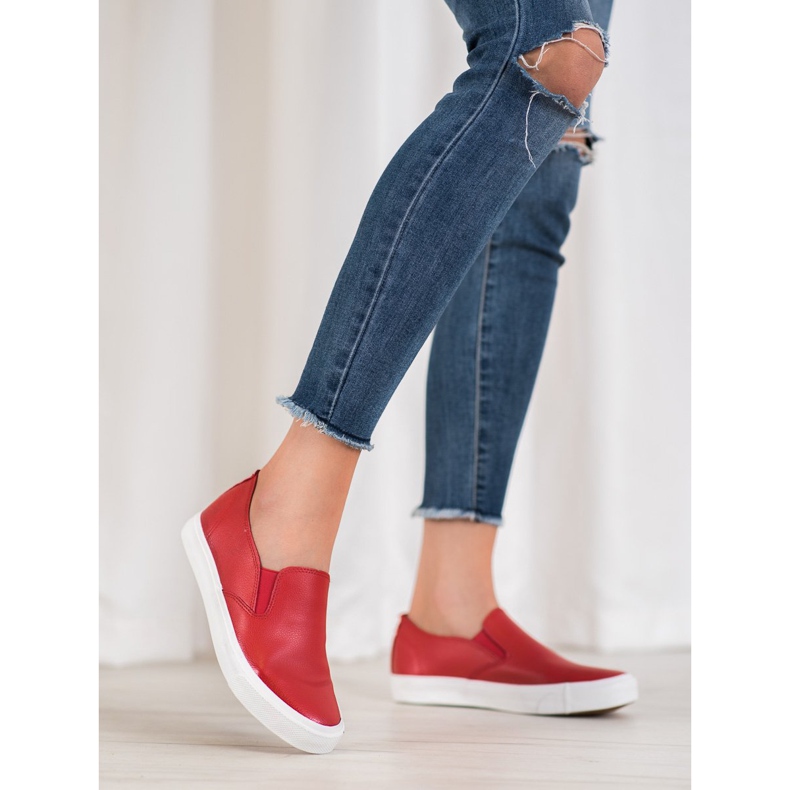 Bona Red Slip On Sneakers 2