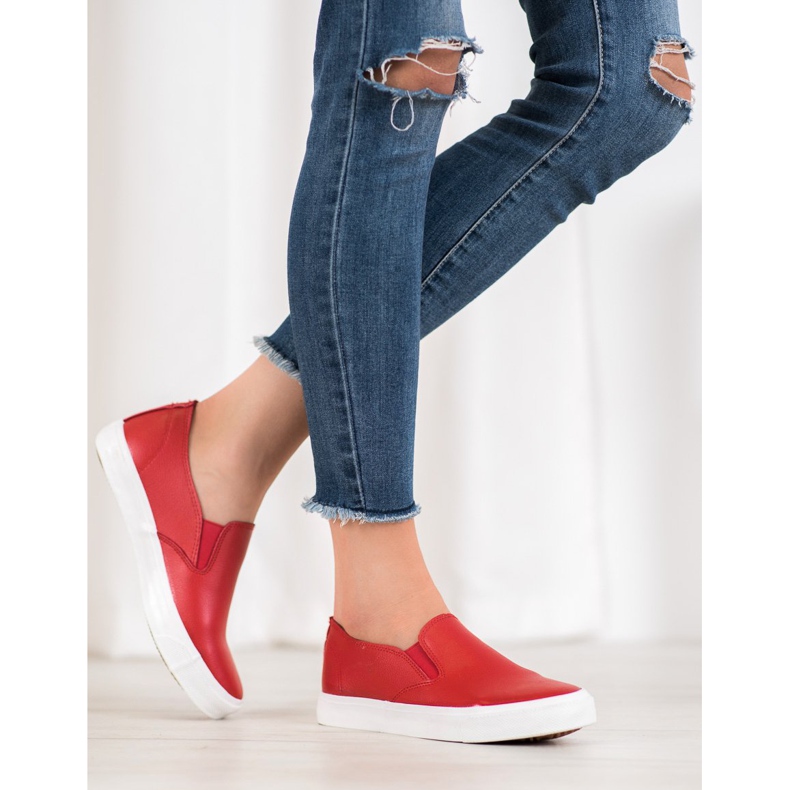 Bona Red Slip On Sneakers 1