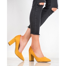 Ideal Shoes High Heels Pumps yellow 1