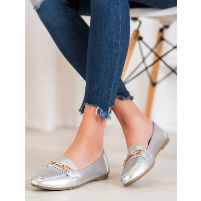 Fama Casual Ballerina With Ornament grey 2