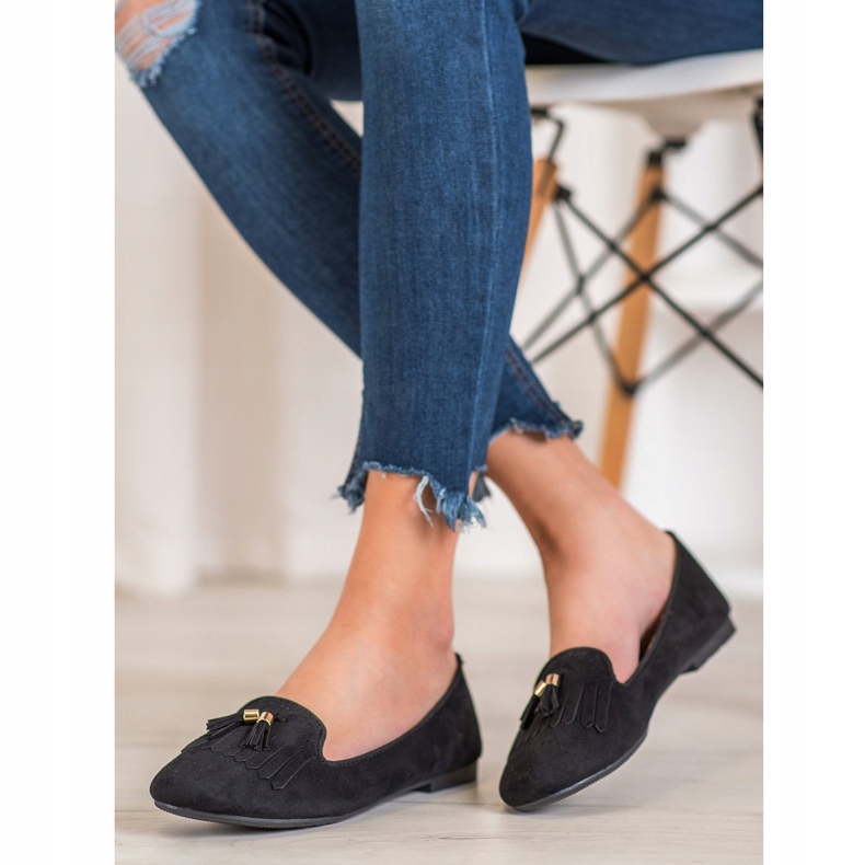 Fama Suede Lords With Fringes black 1