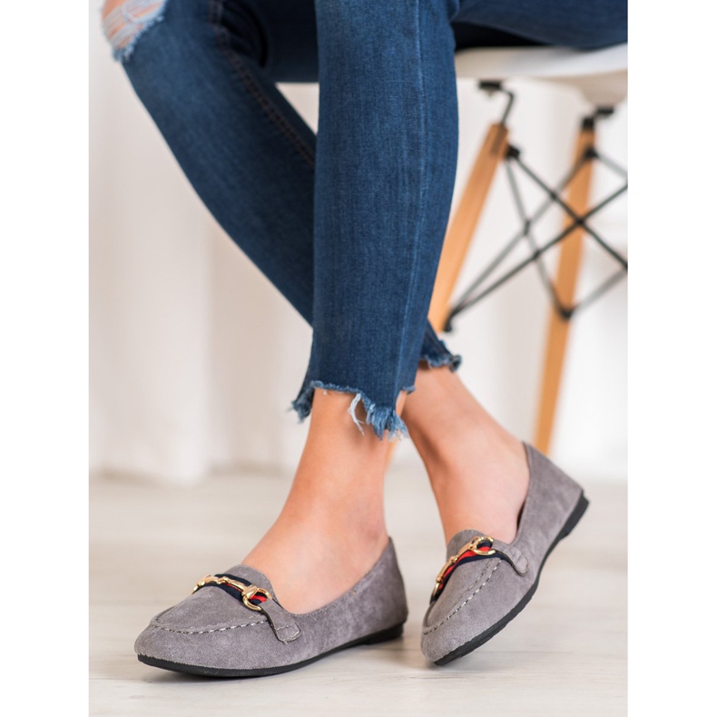 Fama Suede Lords With Ornament grey 1