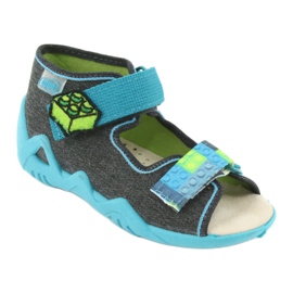 Befado yellow children's shoes 350P006 blue grey green 1 Befado yellow children's shoes 350P006 blue grey green 1