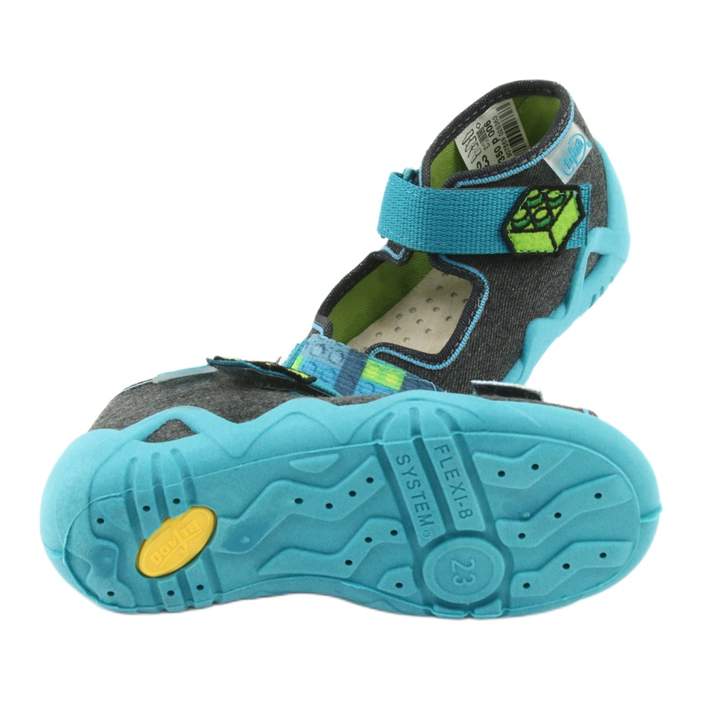 Befado yellow children's shoes 350P006 blue grey green 5