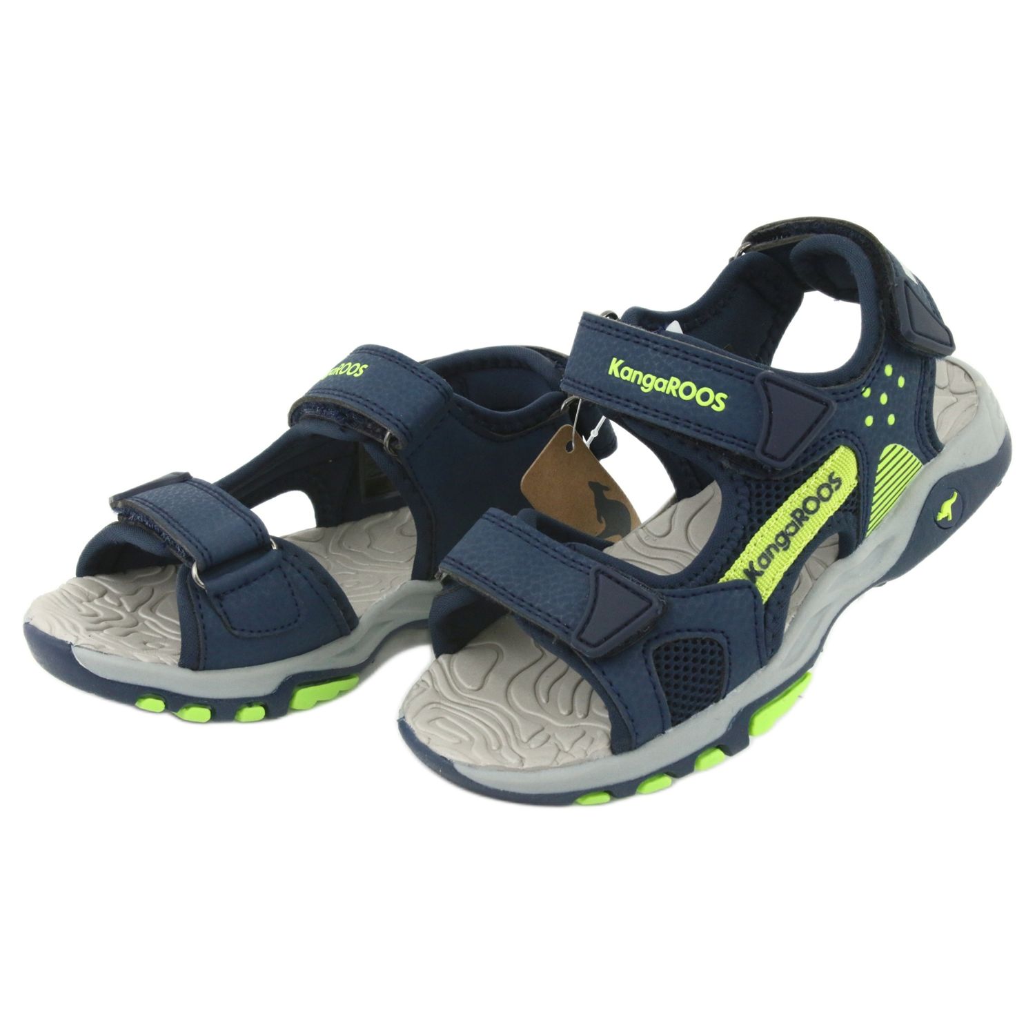 Sandals KangaRoos 18337 foam insert navy blue green KeeShoes