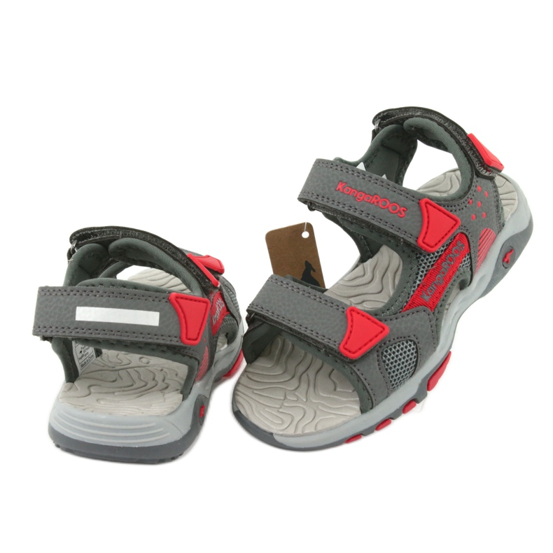 KangaRoos Sandals boys' gray-red foam insert 18337 grey 4