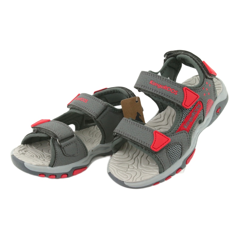 KangaRoos Sandals boys' gray-red foam insert 18337 grey 3