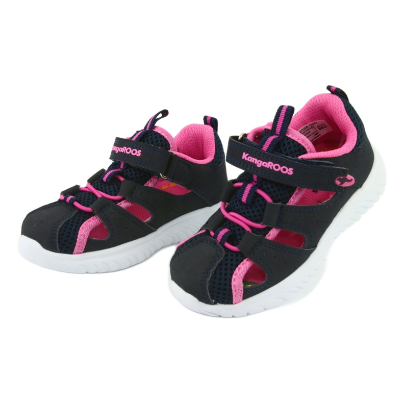 Velcro sandals KangaRoos 02058 dk navy navy blue pink 3