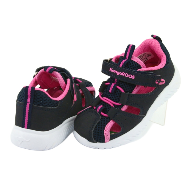 Velcro sandals KangaRoos 02058 dk navy navy blue pink 4