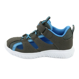 Sandals with a heel velcro KangaRoos 02058 gray blue grey 2