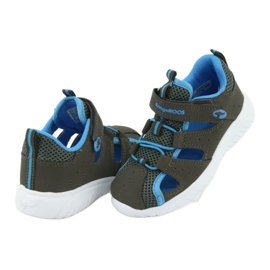Sandals with a heel velcro KangaRoos 02058 gray blue grey 4