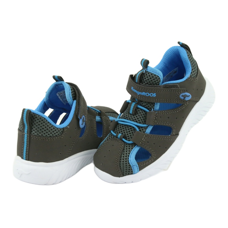 Sandals with a heel velcro KangaRoos 02058 gray blue grey 4