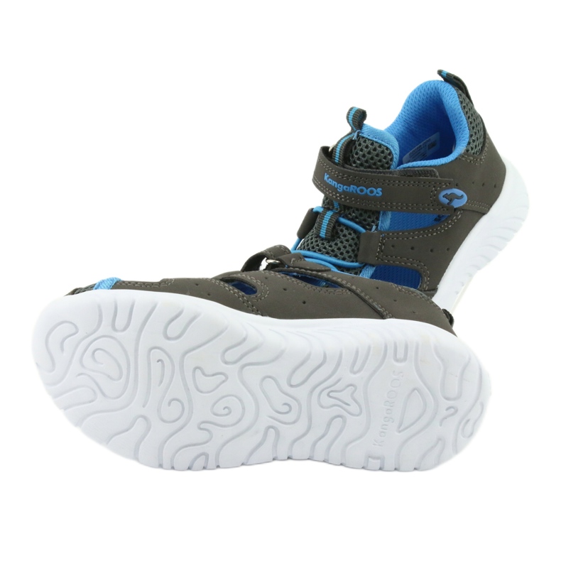 Sandals with a heel velcro KangaRoos 02058 gray blue grey 5
