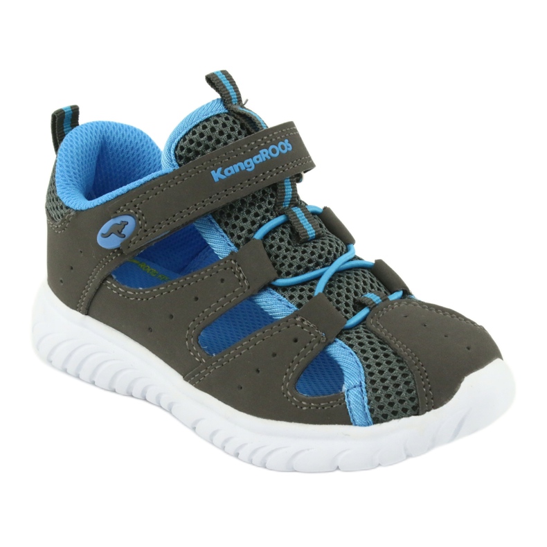 Sandals with a heel velcro KangaRoos 02058 gray blue grey 1